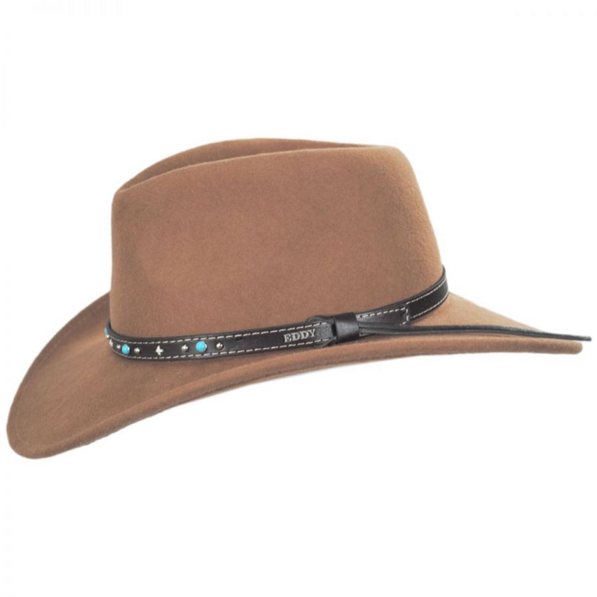 Eddy Bros | Destry Wool Felt Western Hat | 130126 | profile | PECAN
