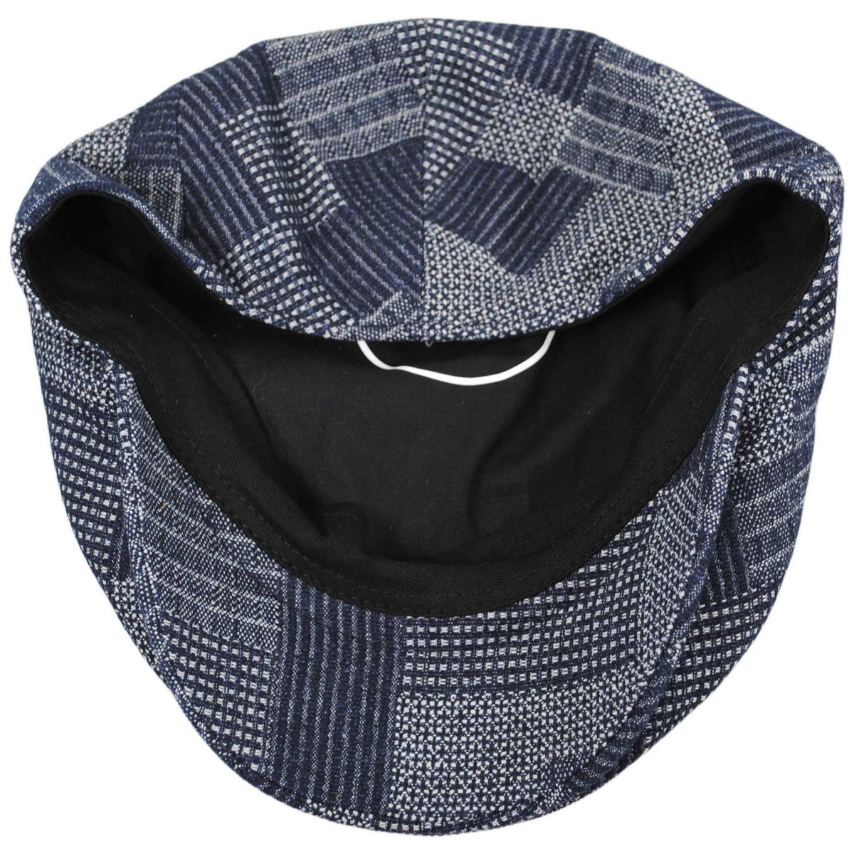 Bailey 1922 | Sparks Patchwork Cotton Flat Cap | 167246 | under | DARK DENIM