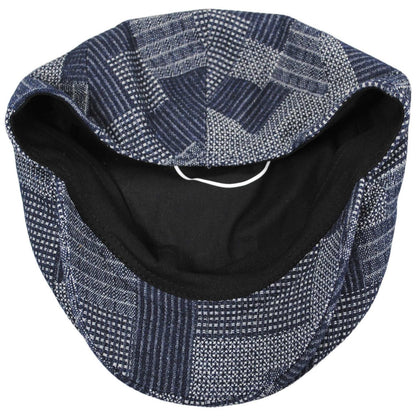Bailey 1922 | Sparks Patchwork Cotton Flat Cap | 167246 | under | DARK DENIM