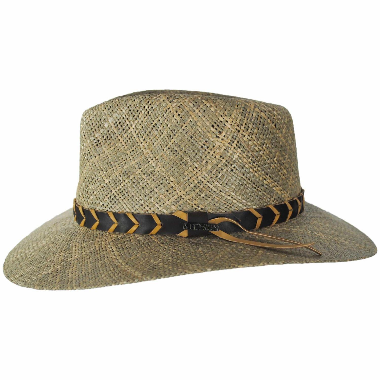 Stetson | Alder Seagrass Straw Outback Hat | 126952 | profile | WHEAT