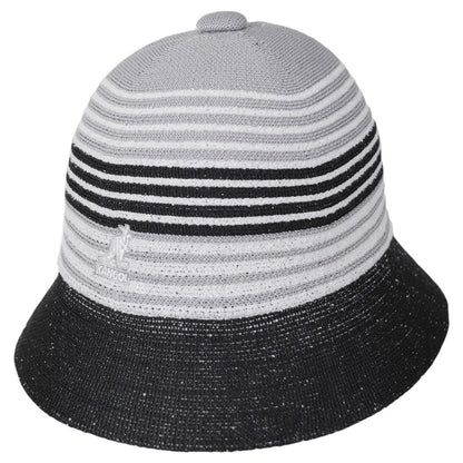 Kangol | League Tri-Color Stripe Casual Bucket Hat | 185812 | lead | GREY/BLACK