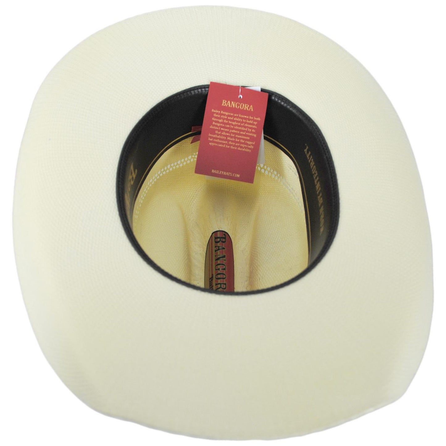 Bailey Western | Chino Bangora Straw Western Hat | 127948 | under | IVORY