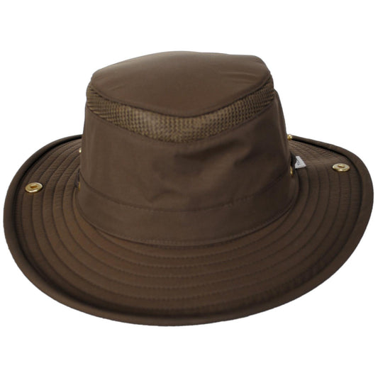 Tilley Endurables | LTM3 Airflo Snap-Up Hat - Peat/Thyme Green | 400853 | front | PEAT/THYME GREEN