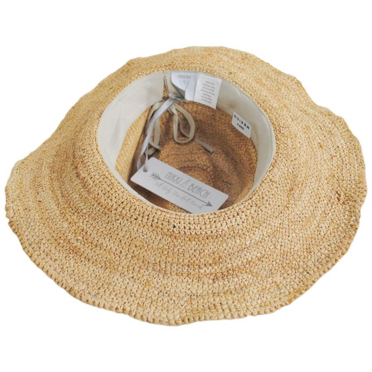 NIKKI BEACH | Ibiza Raffia Crochet Western Hat | 102716 | under | NATURAL