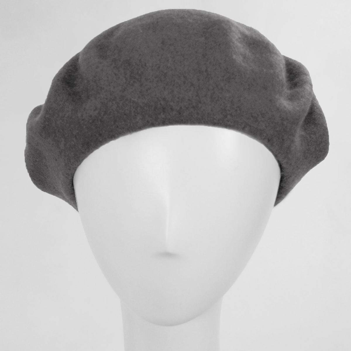 Village Hat Shop | Wholesale Wool Fashion Beret B2B Pre-Pack | B2B152500 | front | GREY