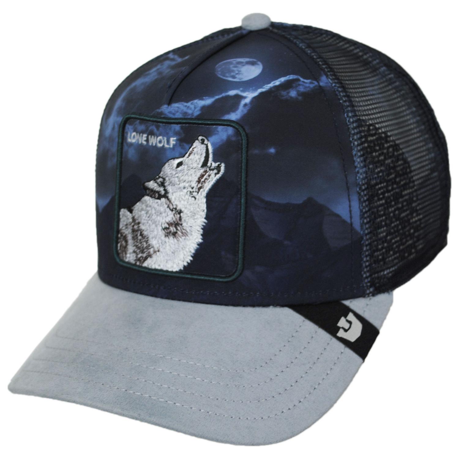 Goorin Bros | Wolf In The Element Mesh Trucker Snapback Baseball Cap | 200777 | lead | GLOSS