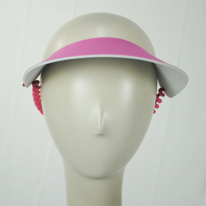 The Incredible Sunvisor | Springlace Solid Sunvisor | 196351 | front | MED PINK