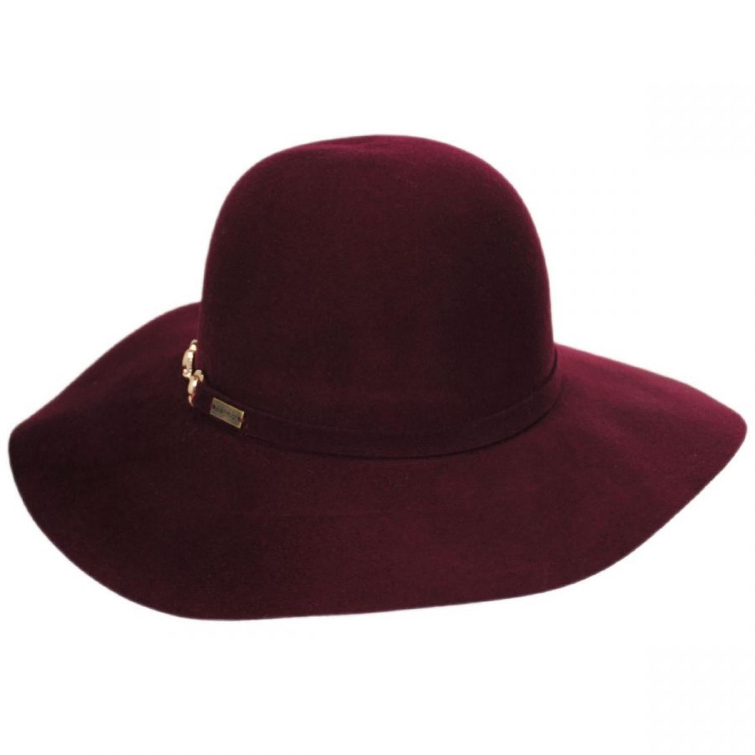 Betmar | Hannah Wool LiteFelt Floppy Hat | 123197 | front | DARK PLUM