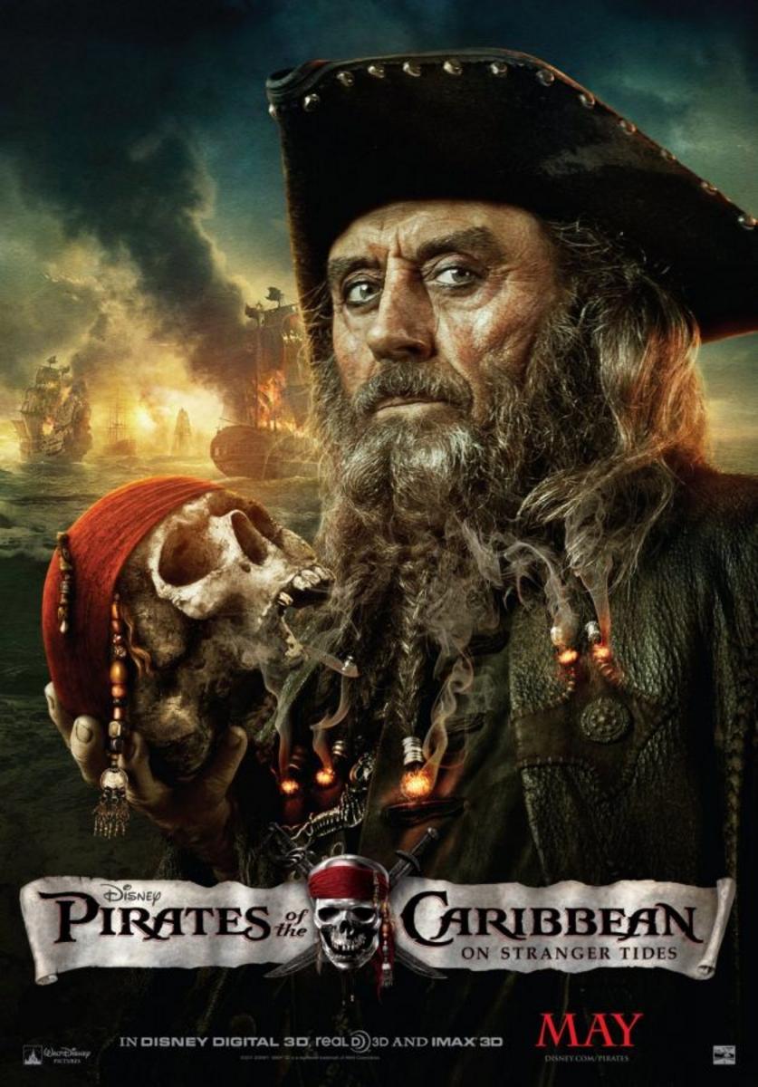 Disney | Pirates of the Caribbean Blackbeard Tricorn Hat | 190360 | front | BLACK