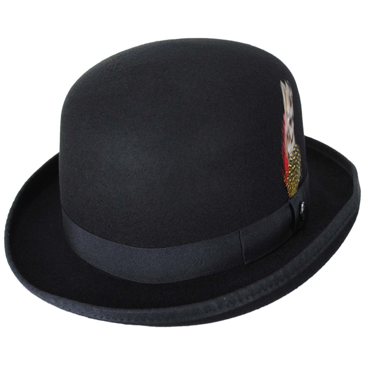 Jaxon Hats | English Wool Felt Bowler Hat | 132055 | lead | BLACK