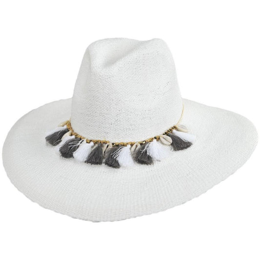 NIKKI BEACH | Antigua Toyo Straw Fedora Hat | 102740 | lead | WHITE