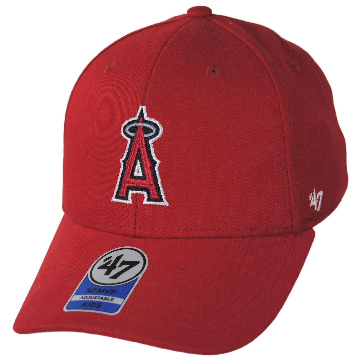 47 Brand | Kid's Los Angeles Angels of Anaheim MLB MVP Adjustable Baseball Cap | 513043 | lead | RED