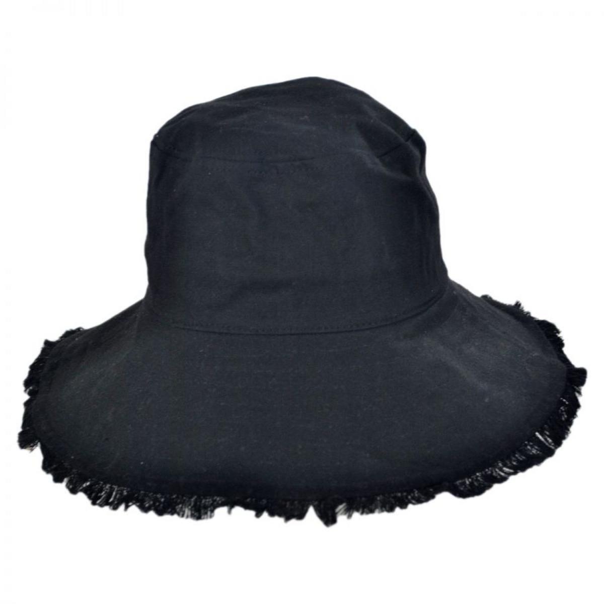 Physician Endorsed | Castaway Cotton Sun Hat | 108708 | front | BLACK