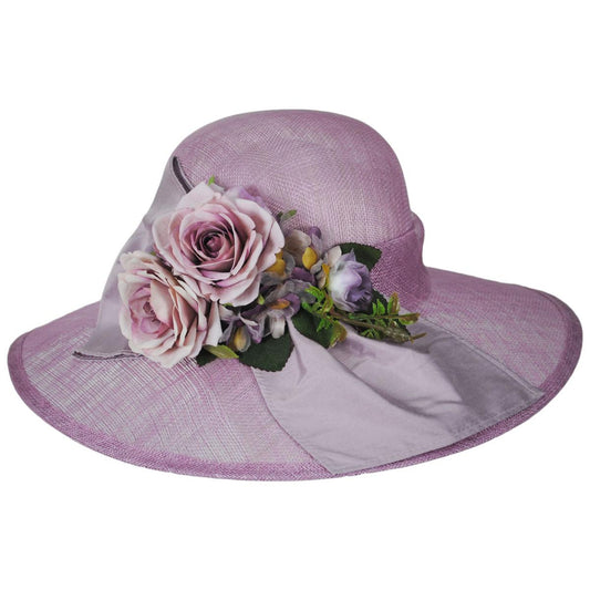 Toucan Collection | Dry Rose Sinamay Straw Dress Hat - Made to Order | 121648 | lead | LAVENDER