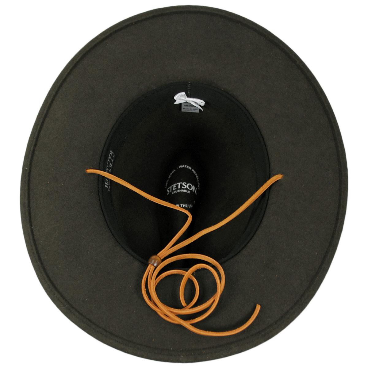 Stetson | Kalamath Crushable Wool Felt Western Hat | 130743 | under | SAGE GREEN