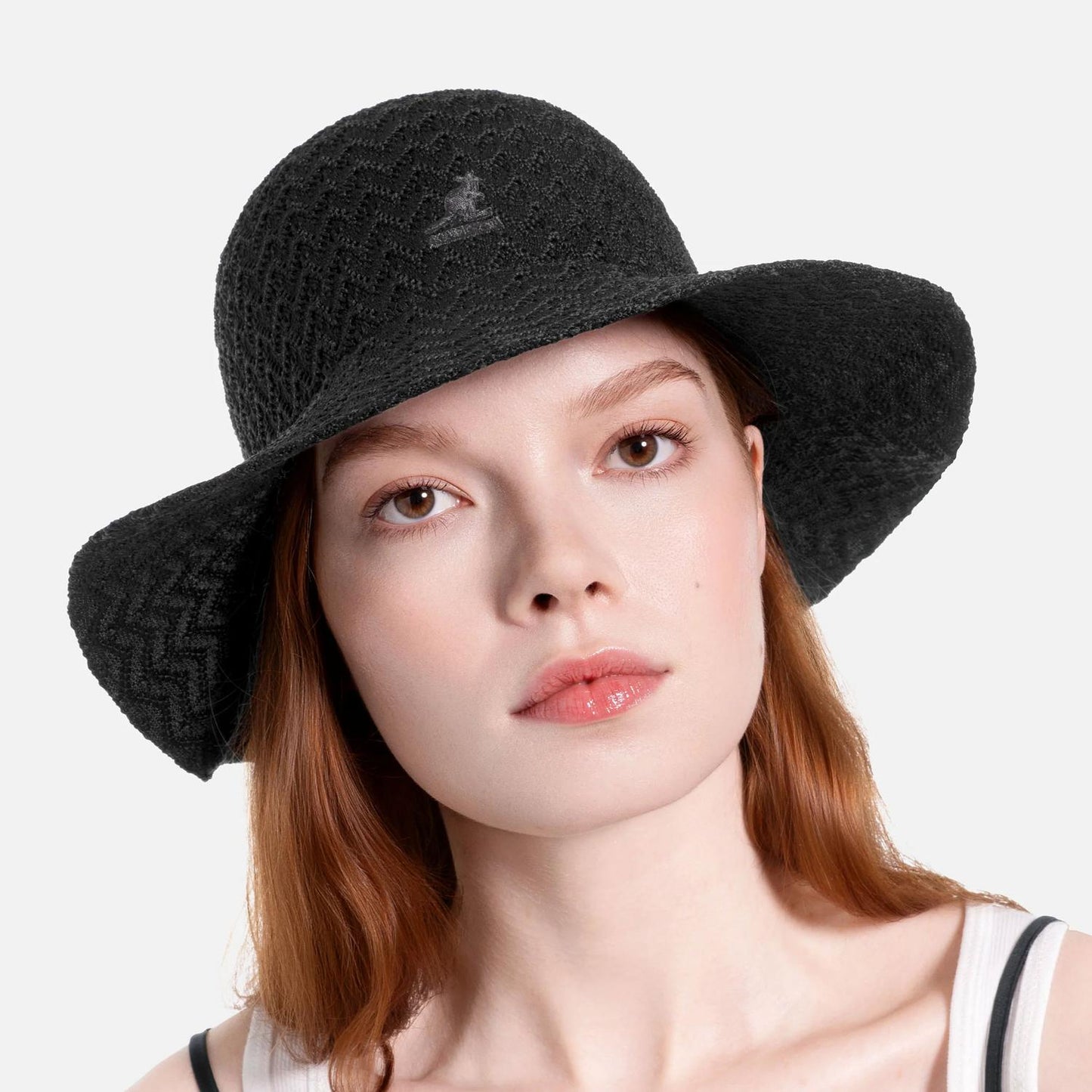 Kangol | Tropic Zig Wide Brim Casual Bucket Hat | 185839 | lsfone | BLACK