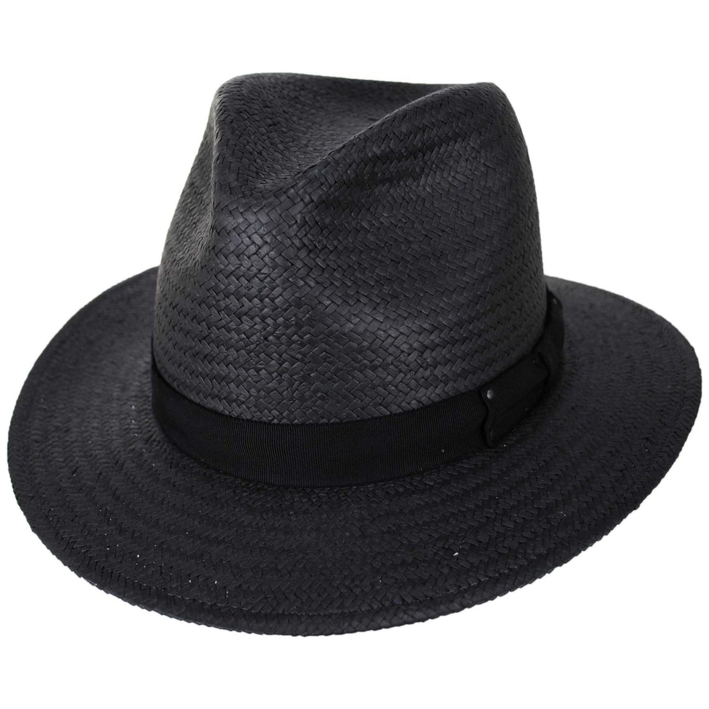 Bailey 1922 | Curtis Sun Raindura Straw Safari Fedora Hat | 127938 | lead | BLACK