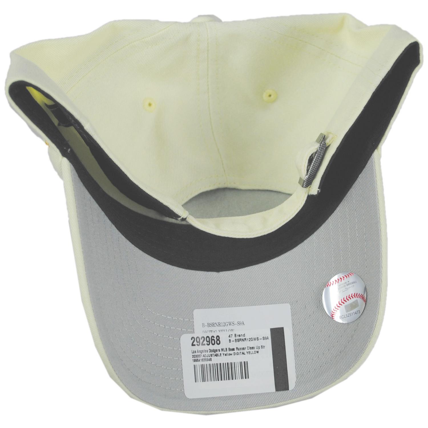 47 Brand | Los Angeles Dodgers MLB Tonal Base Runner Clean Up Strapback Baseball Cap Dad Hat | 203057 | under | DIGITAL YELLOW