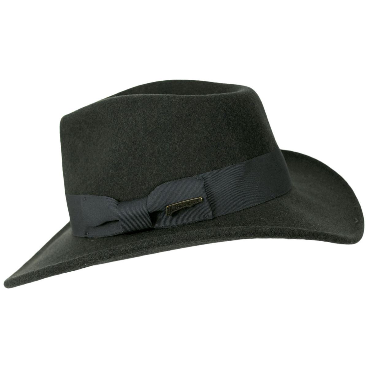 Indiana Jones | Officially Licensed Timary Crushable ProvatoKnit Safari Fedora Hat | 130466 | profile | OLIVE GREEN