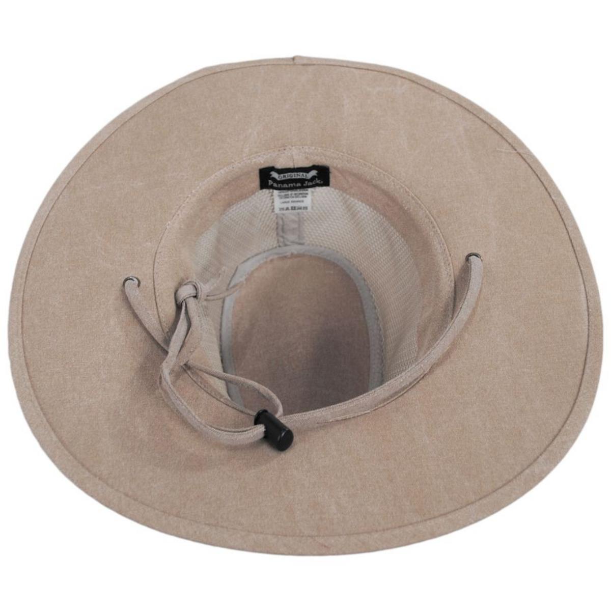 Panama Jack | Carp Cotton Outback Hat | 400607 | under | KHAKI