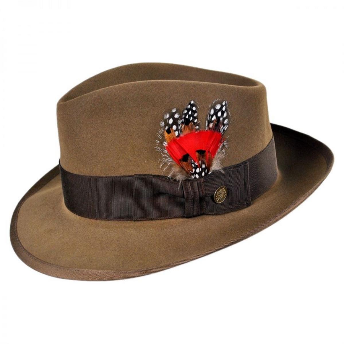 Stetson | Whippet Fur Felt Fedora Hat | 130635 | profile | TAWNY