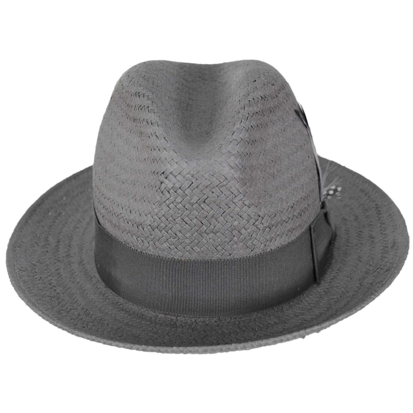 Bailey 1922 | Blixen Sun Raindura Straw Fedora Hat | 127936 | front | GRAPHITE