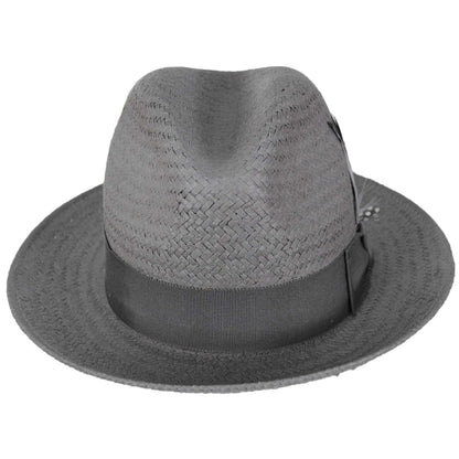 Bailey 1922 | Blixen Sun Raindura Straw Fedora Hat | 127936 | front | GRAPHITE