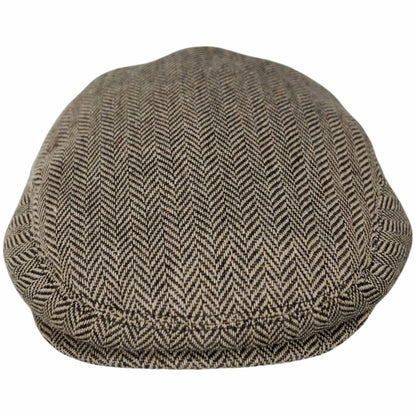 Jaxon Hats | Baby Herringbone Wool Blend Ivy Cap | 512111 | front | BROWN