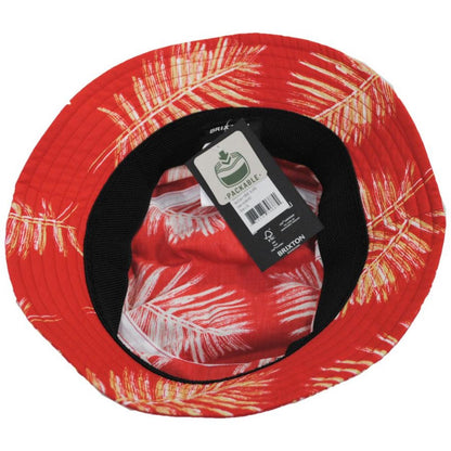 BRIXTON HATS | Beta Aloha Packable Cotton Bucket Hat | 185544 | under | ALOHA RED