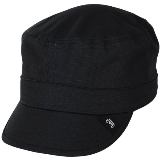 Jaxon Hats | Ripstop Cotton Cadet Cap | 222399 | lead | BLACK