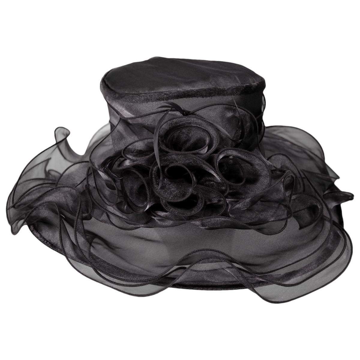 Iridescent Organza Boater Hat