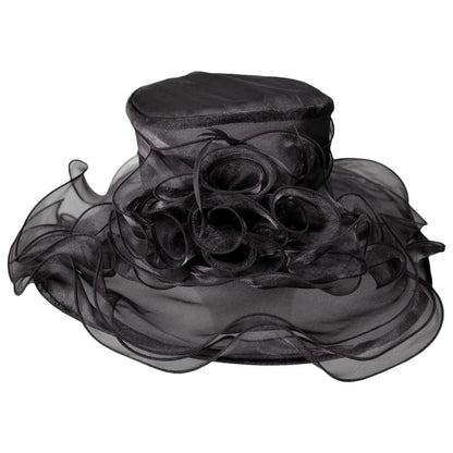 Iridescent Organza Boater Hat