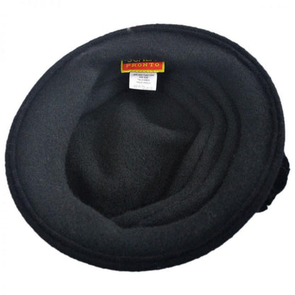 Scala | Boiled Wool Cloche Hat | 106306 | under | BLACK