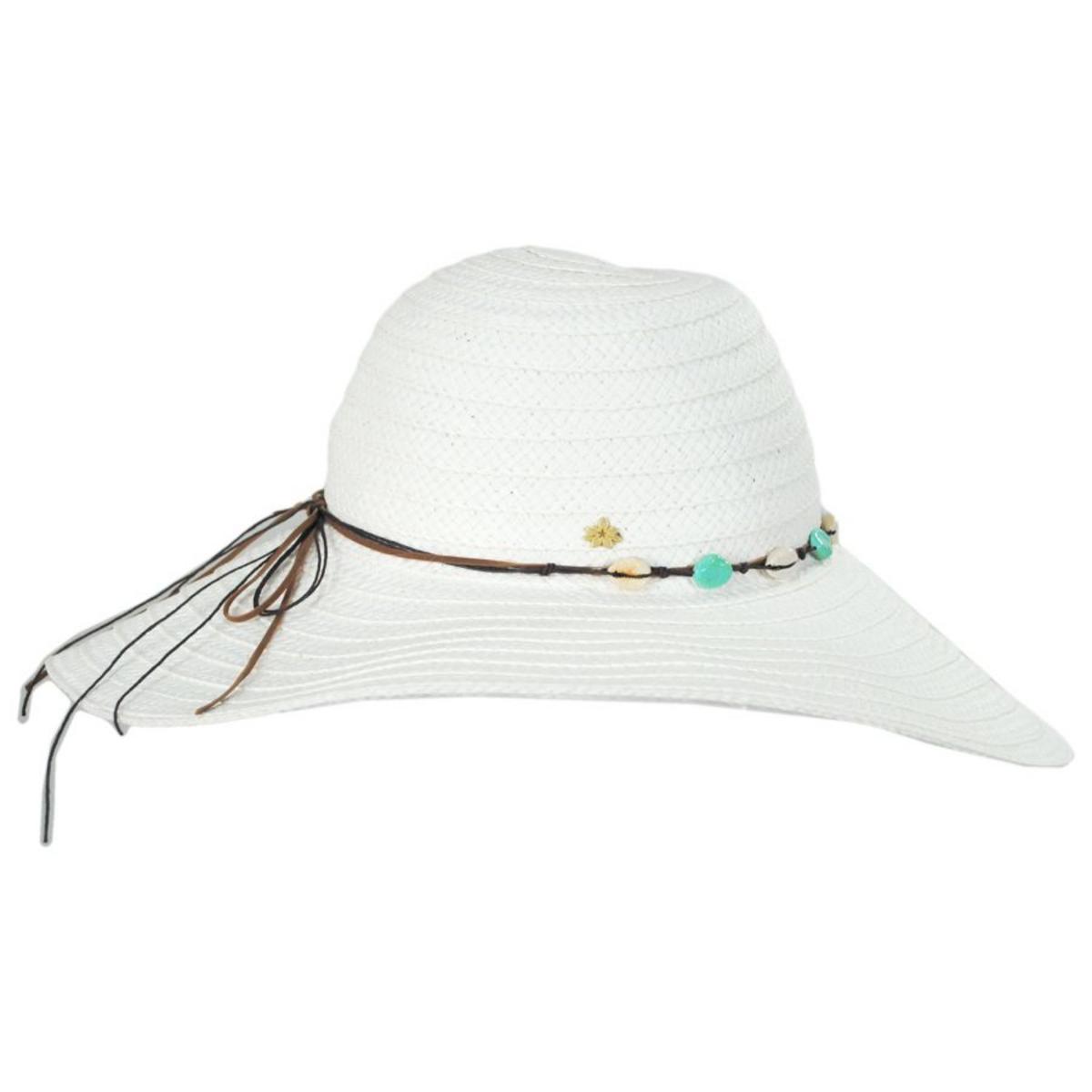 Cappelli | Dover Toyo Braid Swinger Sun Hat | 101260 | profile | WHITE
