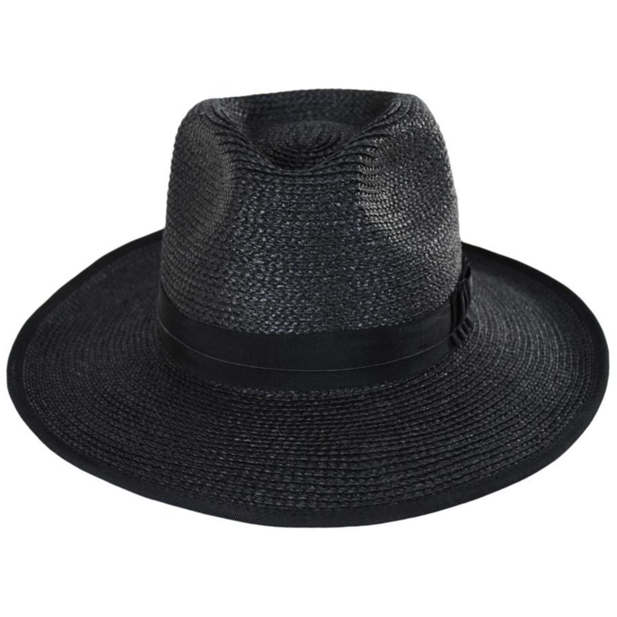 BRIXTON HATS | Reno Braided Toyo Straw Rancher Hat | 128343 | front | BLACK