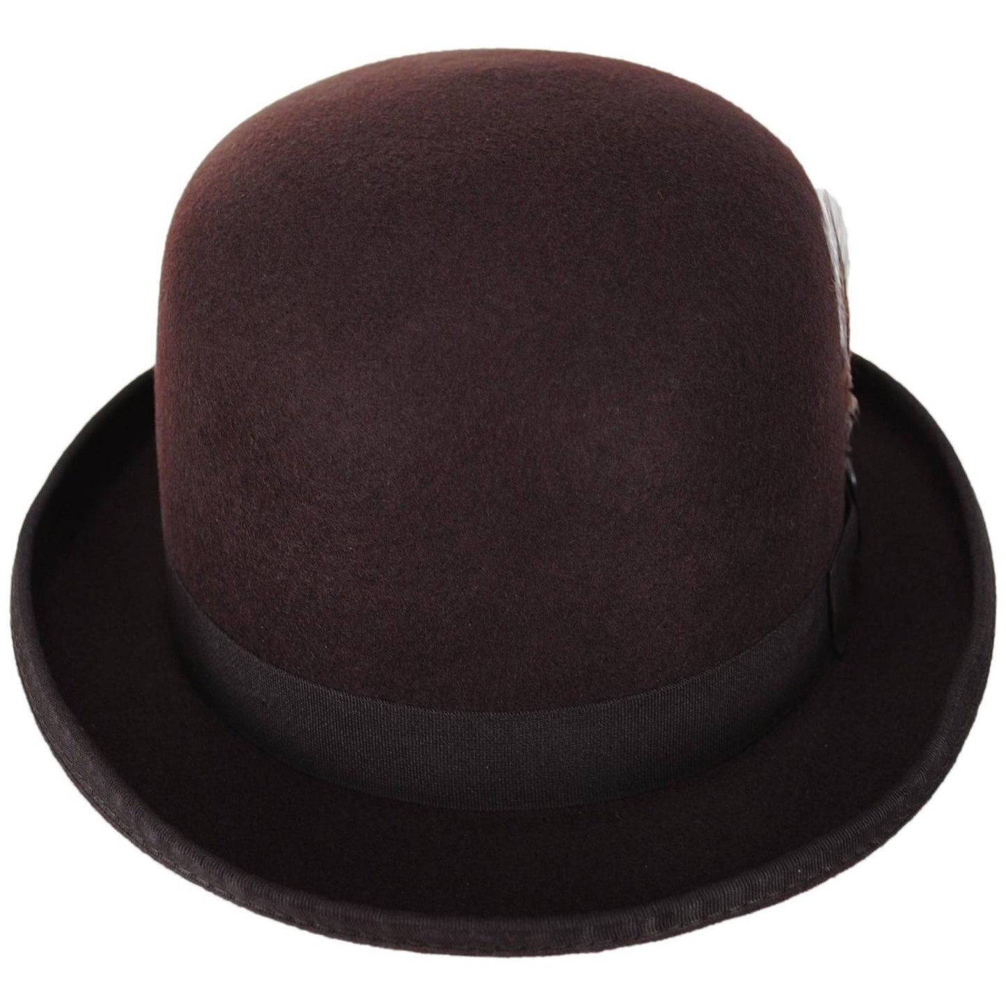 Jaxon Hats | English Wool Felt Bowler Hat | 132055 | front | BROWN
