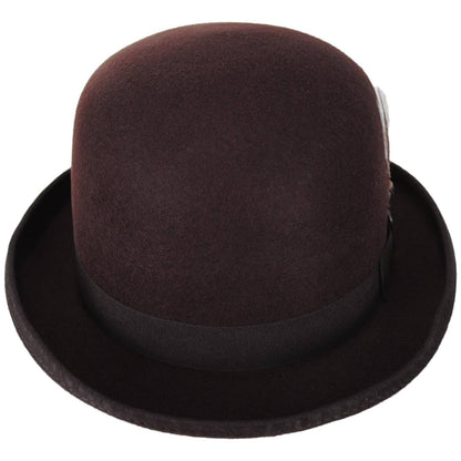 Jaxon Hats | English Wool Felt Bowler Hat | 132055 | front | BROWN