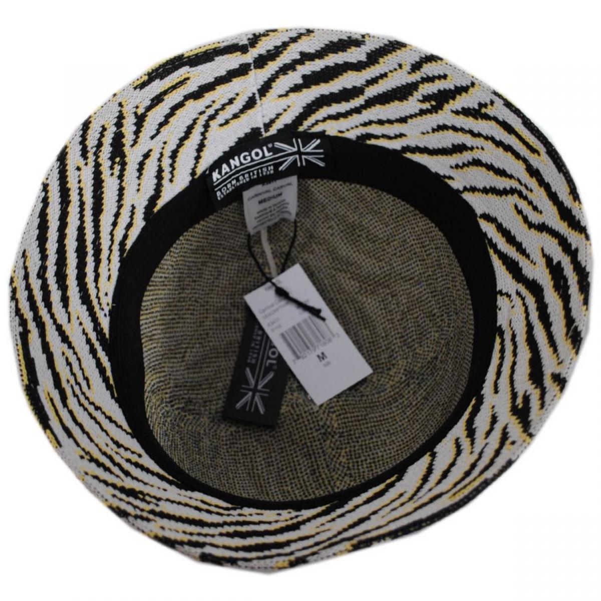 Kangol | Carnival Casual Tropic Bucket Hat | 185736 | under | WHITE ZEBRA