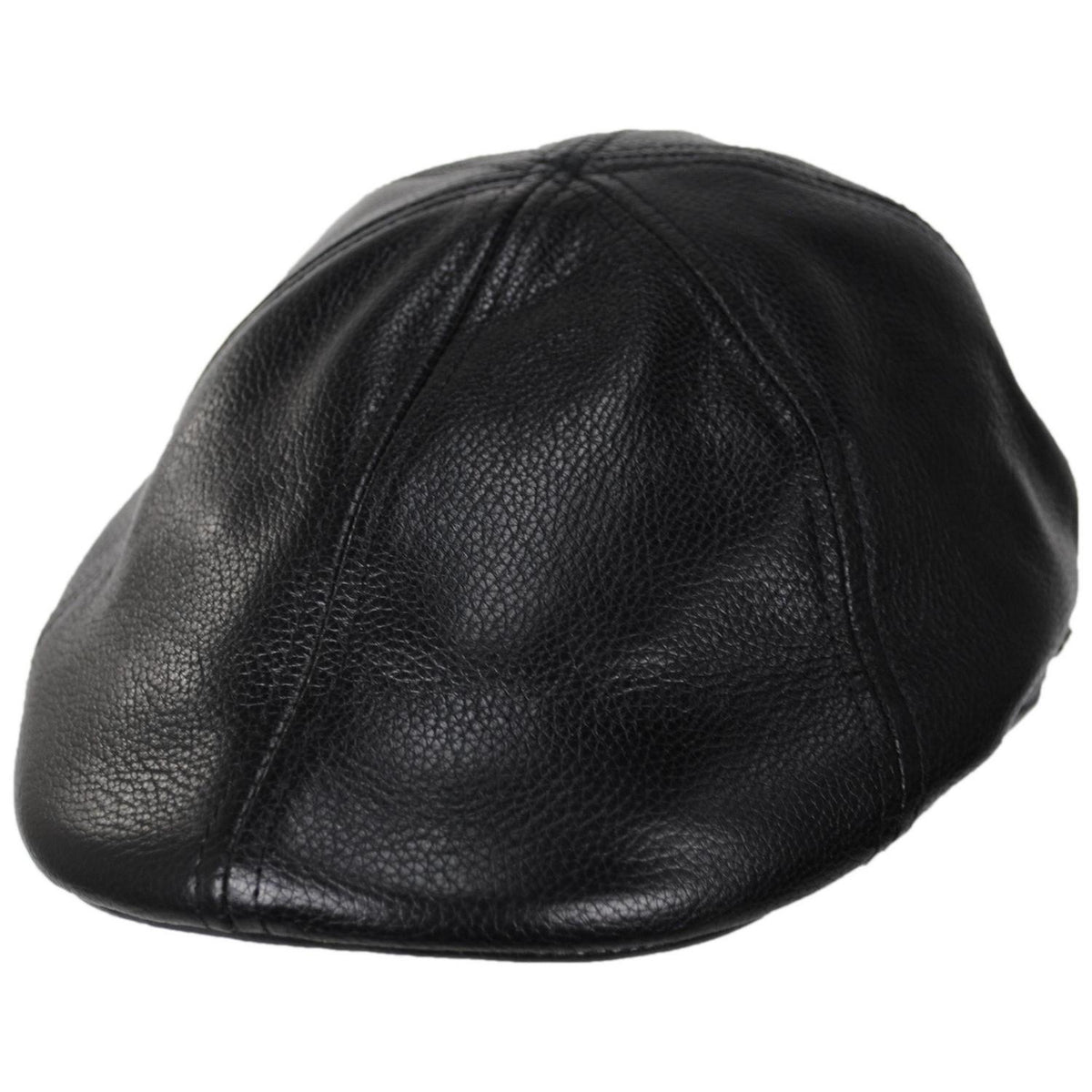 Scala | Lamarck Leather Duckbill Ivy Cap | 160167 | lead | BLACK