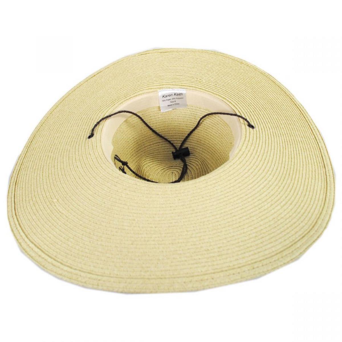 Karen Keith | Lifeguard Toyo Straw Blend Sun Hat | 126614 | under | NATURAL