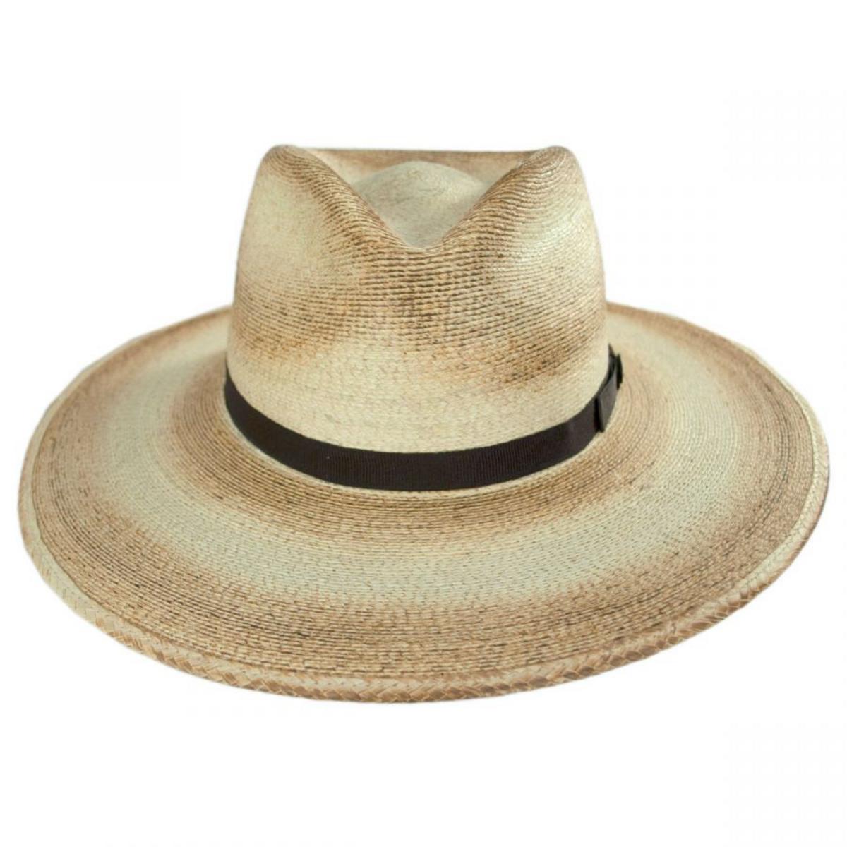 Stetson | Sandy Bay Palm Straw Outback Western Hat | 126977 | front | FLAMED/BURNED