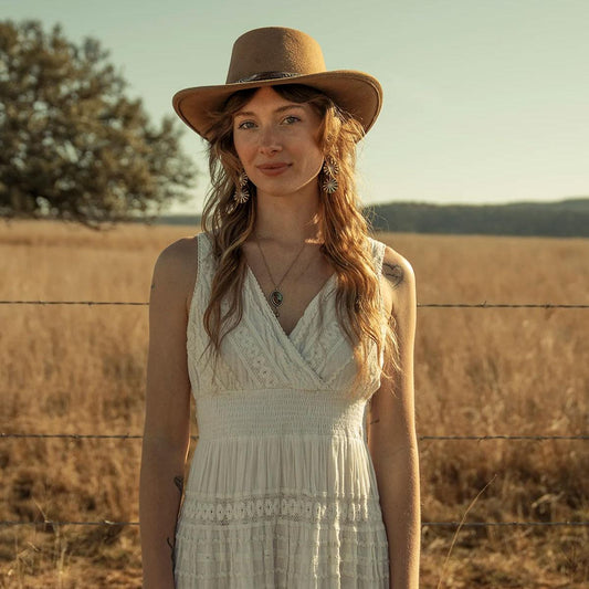 Stetson | Kelso Crushable Wool Felt Gambler Western Hat | 130675 | lsfone | DRIFTWOOD