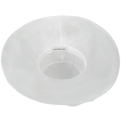 San Diego Hat Company | Organza Pearl Boater Dress Hat | 121052 | under | WHITE