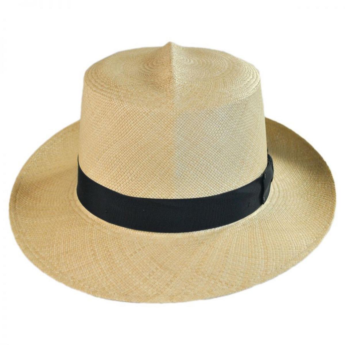 Bailey 1922 | Roll Up II Panama Straw Fedora Hat | 127889 | front | NATURAL