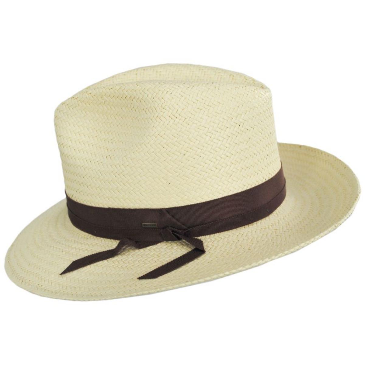 Bailey 1922 | Winstone Raindura Straw Fedora Hat | 127743 | profile | NATURAL