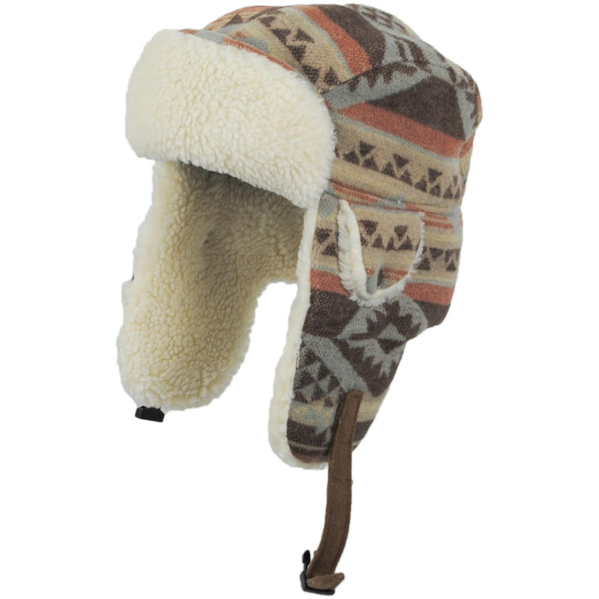 Scala | Shauna Southwestern Trooper Hat | 106456 | lead | CHOCOLATE