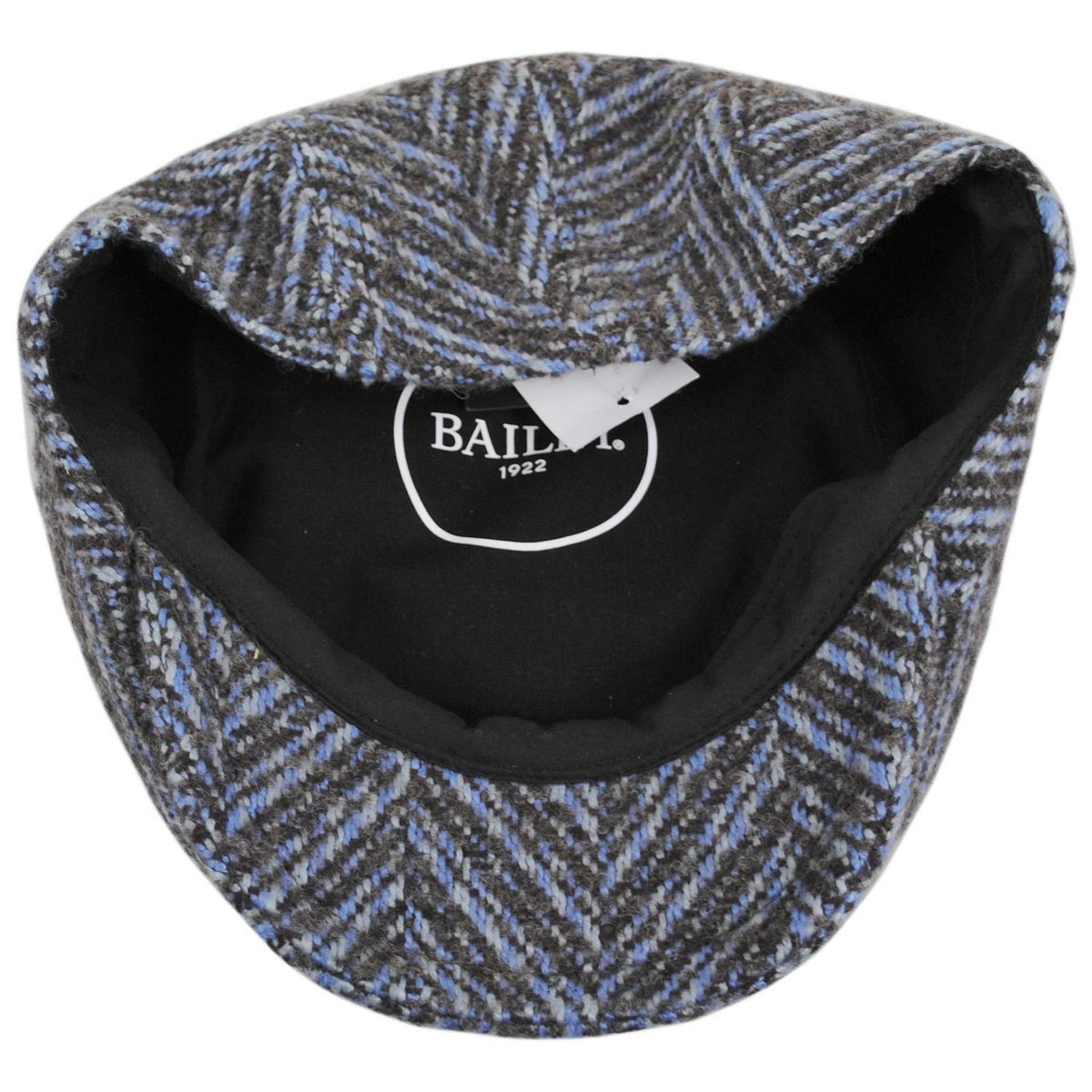 Bailey 1922 | Tyler Herringbone Flat Cap | 167245 | under | BLUE