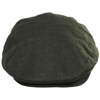 Jaxon Hats | Linen and Cotton Ivy Cap | 167732 | front | OLIVE GREEN