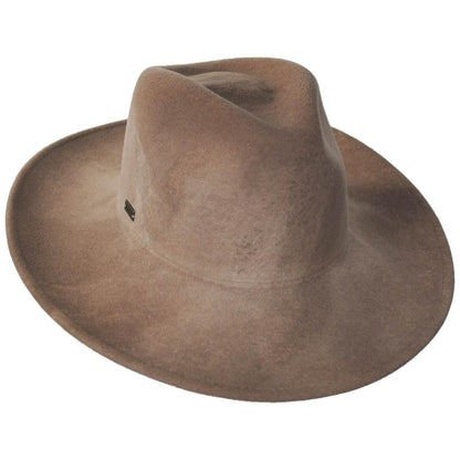 Betmar | Katie Wool Felt Safari Fedora Hat | 123175 | lead | MOLE/ALABASTER