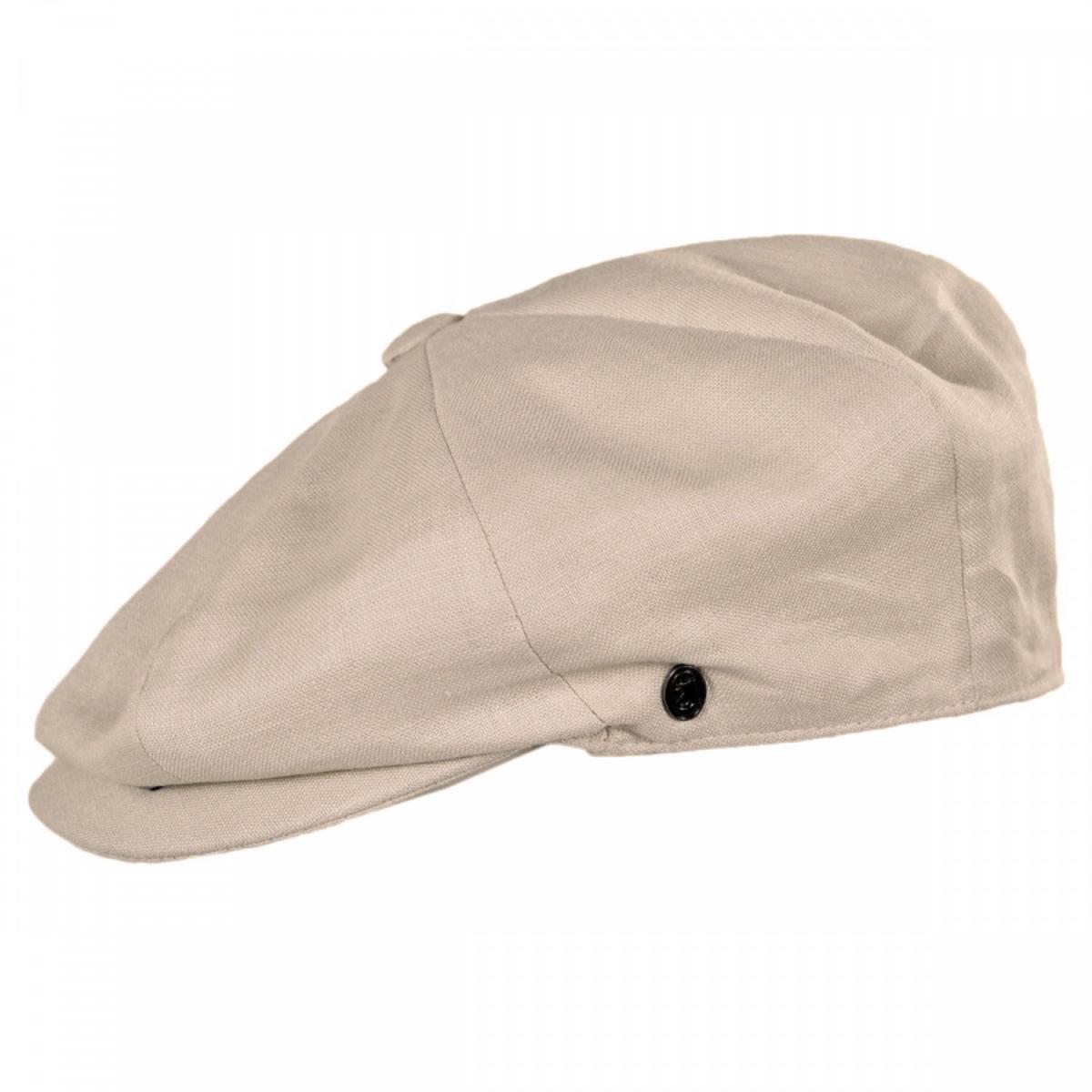 Jaxon Hats | Linen and Cotton Newsboy Cap | 167774 | under | NATURAL
